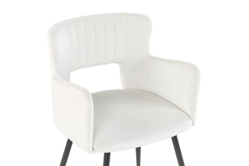 Sett med 2 spisestuestoler Sanilac - Hvit, Svart - Møbler - Stoler - Spisestuestoler & kjøkkenstoler