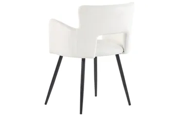 Sett med 2 spisestuestoler Sanilac - Hvit, Svart - Møbler - Stoler - Spisestuestoler & kjøkkenstoler