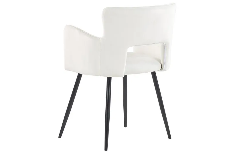 Sett med 2 spisestuestoler Sanilac - Hvit, Svart - Møbler - Stoler - Spisestuestoler & kjøkkenstoler