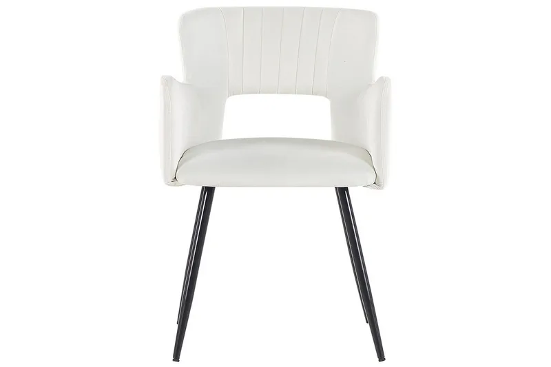 Sett med 2 spisestuestoler Sanilac - Hvit, Svart - Møbler - Stoler - Spisestuestoler & kjøkkenstoler