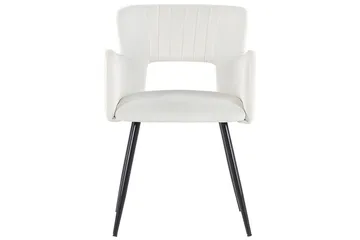 Sett med 2 spisestuestoler Sanilac - Hvit, Svart - Møbler - Stoler - Spisestuestoler & kjøkkenstoler