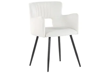 Sett med 2 spisestuestoler Sanilac - Hvit, Svart - Møbler - Stoler - Spisestuestoler & kjøkkenstoler