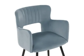 Sett med 2 spisestuestoler Sanilac - Lyseblå, Svart - Møbler - Stoler - Spisestuestoler & kjøkkenstoler