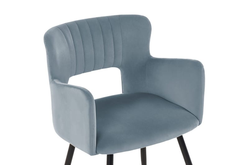 Sett med 2 spisestuestoler Sanilac - Lyseblå, Svart - Møbler - Stoler - Spisestuestoler & kjøkkenstoler