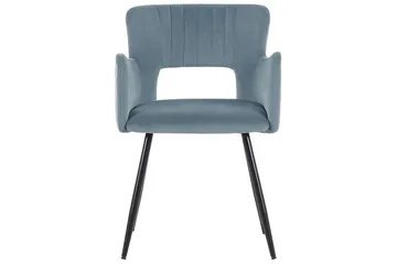 Sett med 2 spisestuestoler Sanilac - Lyseblå, Svart - Møbler - Stoler - Spisestuestoler & kjøkkenstoler