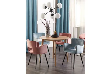 Sett med 2 spisestuestoler Sanilac - Lyseblå, Svart - Møbler - Stoler - Spisestuestoler & kjøkkenstoler