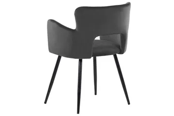 Sett med 2 spisestuestoler Sanilac - Mørkegrå, svart - Møbler - Stoler - Spisestuestoler & kjøkkenstoler