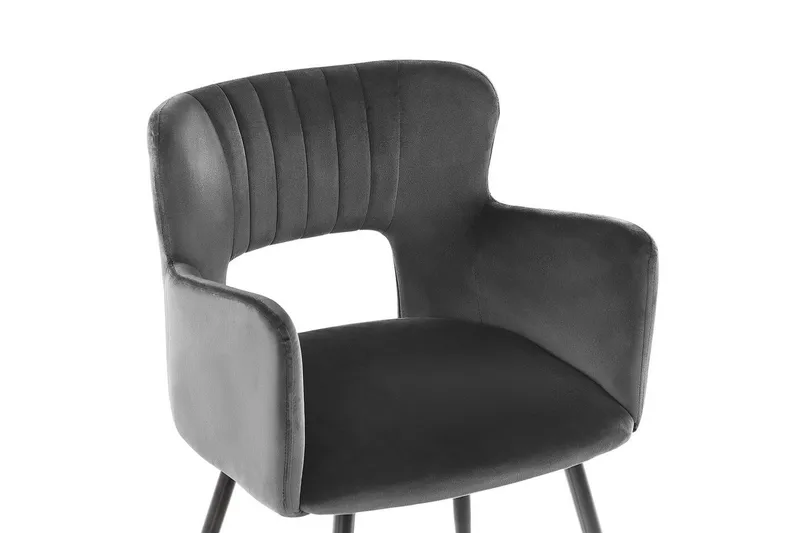 Sett med 2 spisestuestoler Sanilac - Mørkegrå, svart - Møbler - Stoler - Spisestuestoler & kjøkkenstoler