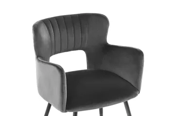 Sett med 2 spisestuestoler Sanilac - Mørkegrå, svart - Møbler - Stoler - Spisestuestoler & kjøkkenstoler