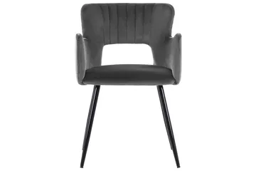 Sett med 2 spisestuestoler Sanilac - Mørkegrå, svart - Møbler - Stoler - Spisestuestoler & kjøkkenstoler