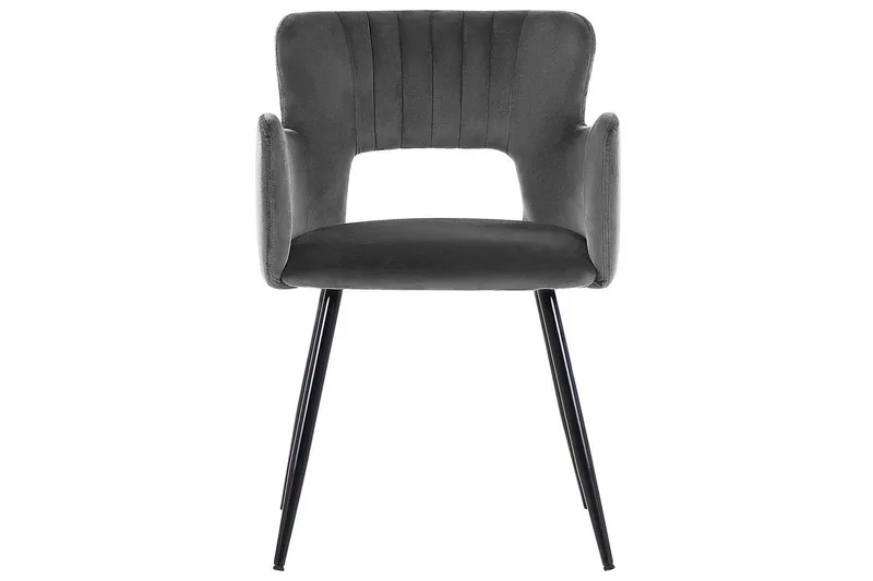 Sett med 2 spisestuestoler Sanilac - Mørkegrå, svart - Møbler - Stoler - Spisestuestoler & kjøkkenstoler