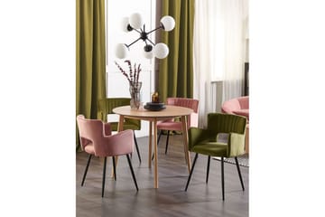 Sett med 2 spisestuestoler Sanilac - Olivengrønn, Svart - Møbler - Stoler - Spisestuestoler & kjøkkenstoler