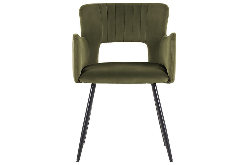 Sett med 2 spisestuestoler Sanilac - Olivengrønn, Svart - Møbler - Stoler - Spisestuestoler & kjøkkenstoler