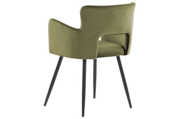 Sett med 2 spisestuestoler Sanilac - Olivengrønn, Svart - Møbler - Stoler - Spisestuestoler & kjøkkenstoler