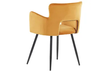 Sett med 2 spisestuestoler Sanilac - Oransje, svart - Møbler - Stoler - Spisestuestoler & kjøkkenstoler