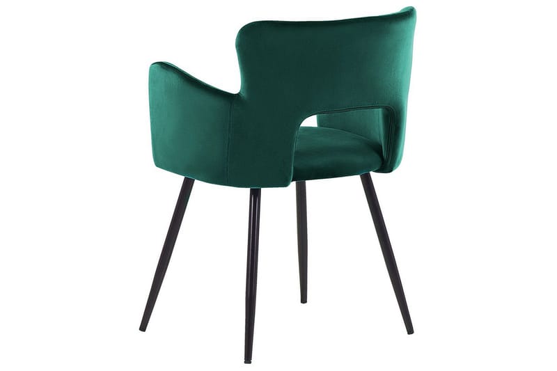 Sett med 2 spisestuestoler Sanilac - Smaragdgrønn, Svart - Møbler - Stoler - Spisestuestoler & kjøkkenstoler