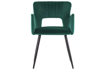 Sett med 2 spisestuestoler Sanilac - Smaragdgrønn, Svart - Møbler - Stoler - Spisestuestoler & kjøkkenstoler
