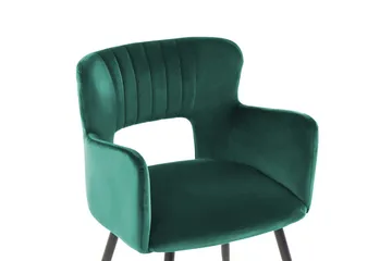 Sett med 2 spisestuestoler Sanilac - Smaragdgrønn, Svart - Møbler - Stoler - Spisestuestoler & kjøkkenstoler