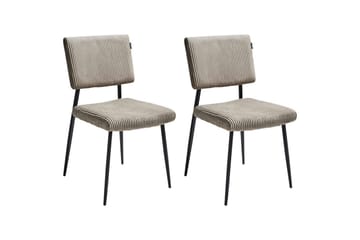 Sett med 2 spisestuestoler Sturgis - Beige, svart - Møbler - Stoler - Spisestuestoler & kjøkkenstoler