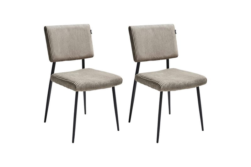 Sett med 2 spisestuestoler Sturgis - Beige, svart - Møbler - Stoler - Spisestuestoler & kjøkkenstoler