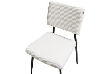 Sett med 2 spisestuestoler Sturgis - Hvit, Svart - Møbler - Stoler - Spisestuestoler & kjøkkenstoler