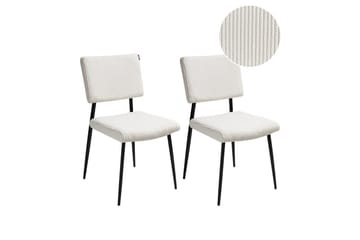 Sett med 2 spisestuestoler Sturgis - Hvit, Svart - Møbler - Stoler - Spisestuestoler & kjøkkenstoler