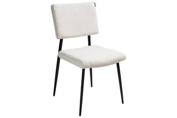 Sett med 2 spisestuestoler Sturgis - Hvit, Svart - Møbler - Stoler - Spisestuestoler & kjøkkenstoler