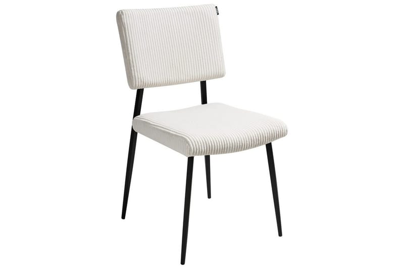 Sett med 2 spisestuestoler Sturgis - Hvit, Svart - Møbler - Stoler - Spisestuestoler & kjøkkenstoler