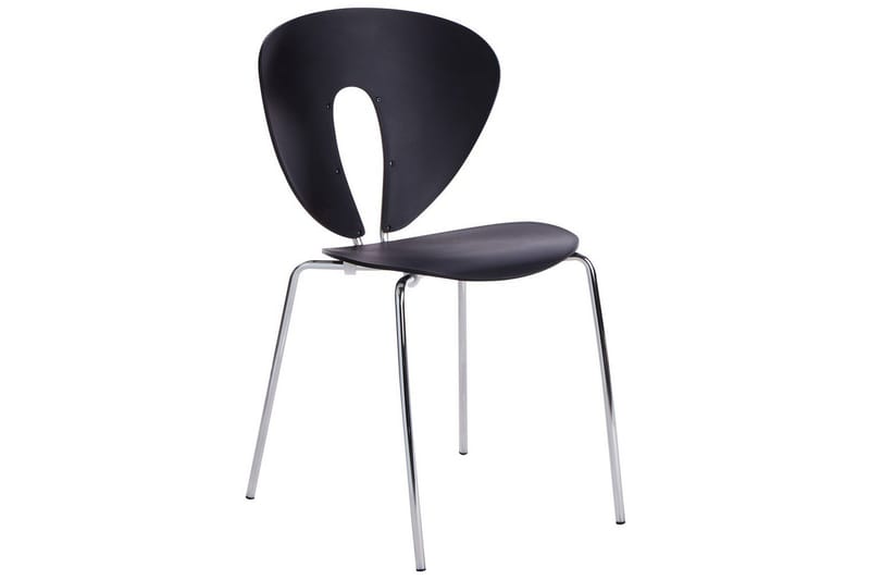 Sett med 2 spisestuestoler Tracy - Svart, Sølv - Møbler - Stoler - Spisestuestoler & kjøkkenstoler