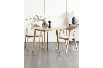 Sett med 2 spisestuestoler Yuba - Grå, lyst tre - Møbler - Stoler - Spisestuestoler & kjøkkenstoler