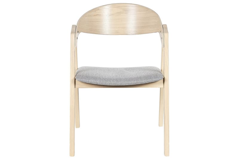 Sett med 2 spisestuestoler Yuba - Grå, lyst tre - Møbler - Stoler - Spisestuestoler & kjøkkenstoler