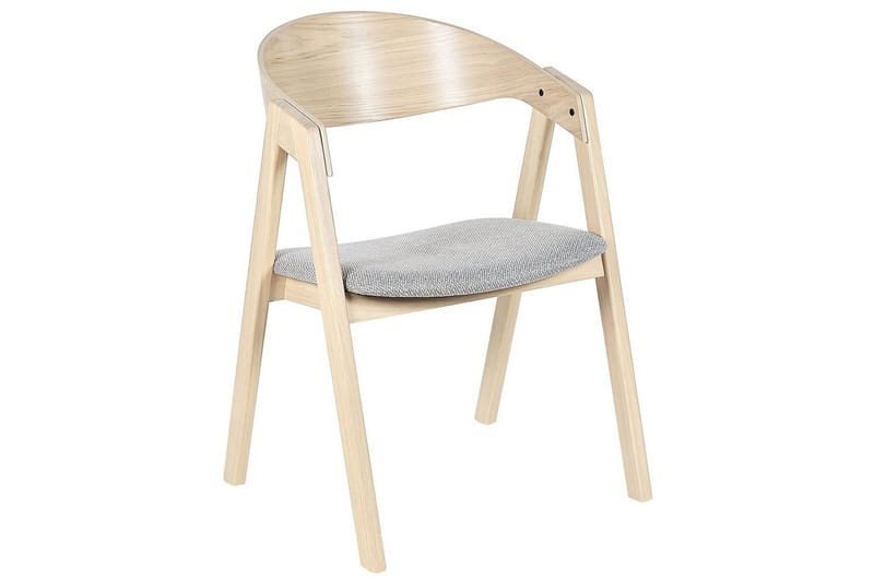 Sett med 2 spisestuestoler Yuba - Grå, lyst tre - Møbler - Stoler - Spisestuestoler & kjøkkenstoler