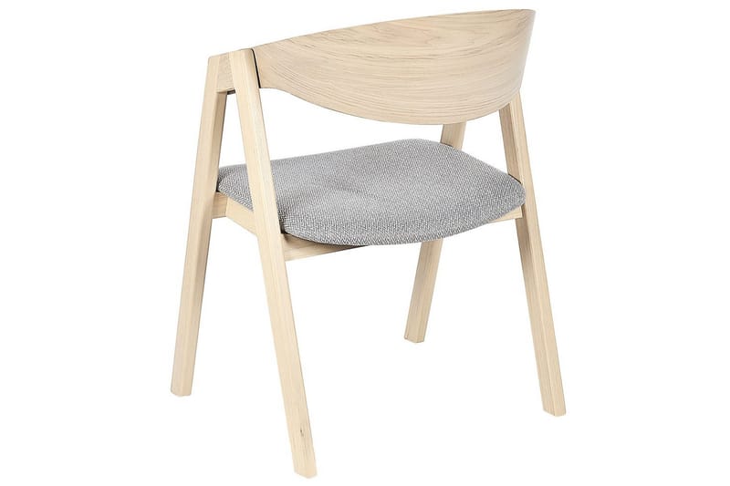 Sett med 2 spisestuestoler Yuba - Grå, lyst tre - Møbler - Stoler - Spisestuestoler & kjøkkenstoler