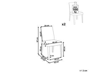 Sett med 2 spisestuestoler Phola - Møbler - Stoler - Spisestuestoler & kjøkkenstoler