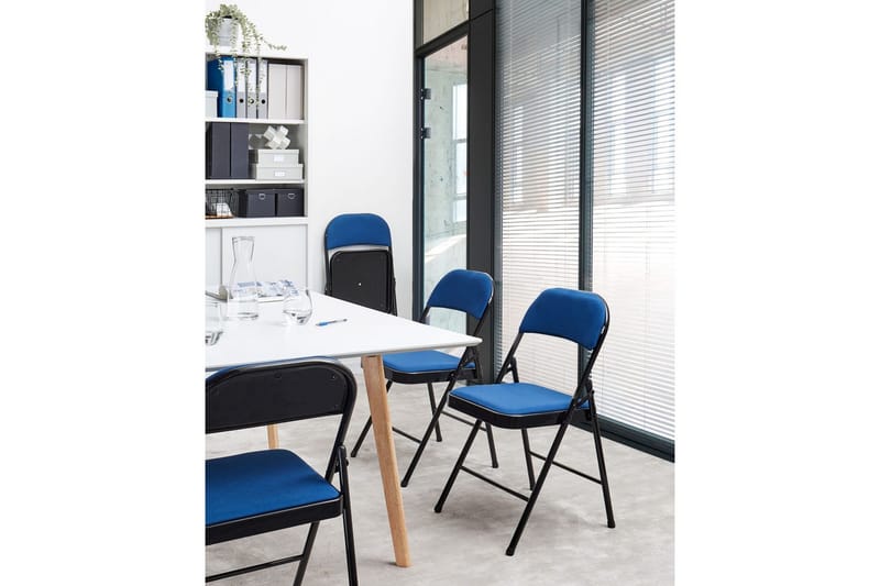 Sett med 4 klappstoler Sparks - Blå, Svart - Møbler - Stoler - Klappstol & stablingsbare stoler