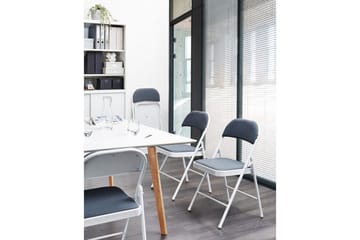 Sett med 4 klappstoler Sparks - Grå, hvit - Møbler - Stoler - Klappstol & stablingsbare stoler