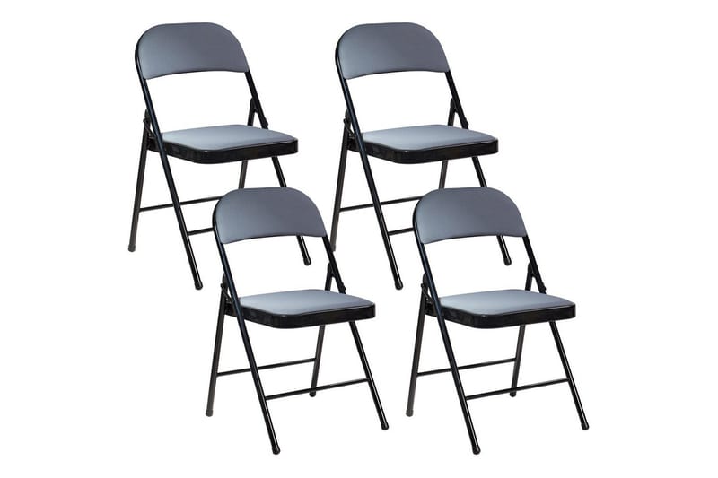 Sett med 4 klappstoler Sparks - Grå, svart - Møbler - Stoler - Klappstol & stablingsbare stoler