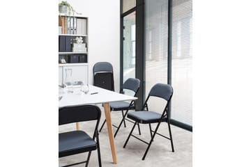 Sett med 4 klappstoler Sparks - Grå, svart - Møbler - Stoler - Klappstol & stablingsbare stoler