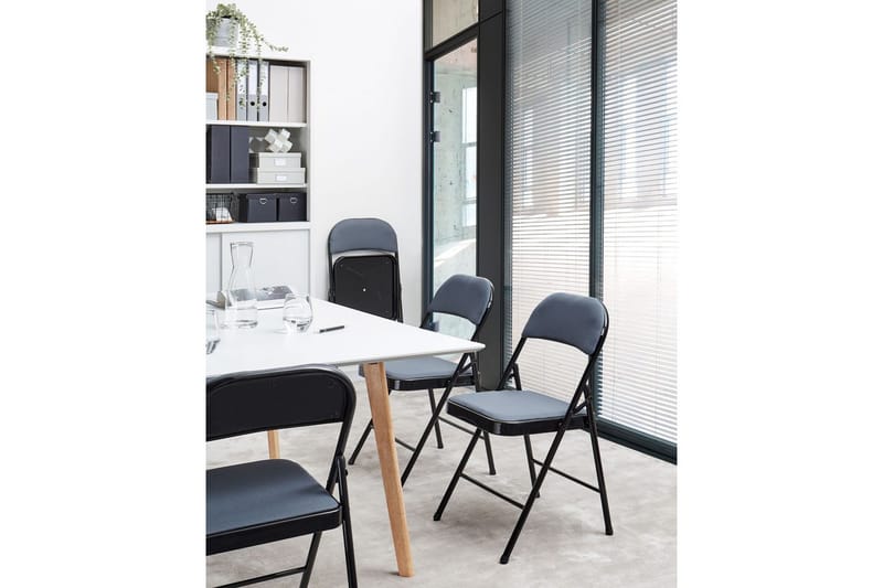 Sett med 4 klappstoler Sparks - Grå, svart - Møbler - Stoler - Klappstol & stablingsbare stoler