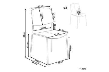 Sett med 4 spisestoler Astoria - Beige - Møbler - Stoler - Spisestuestoler & kjøkkenstoler