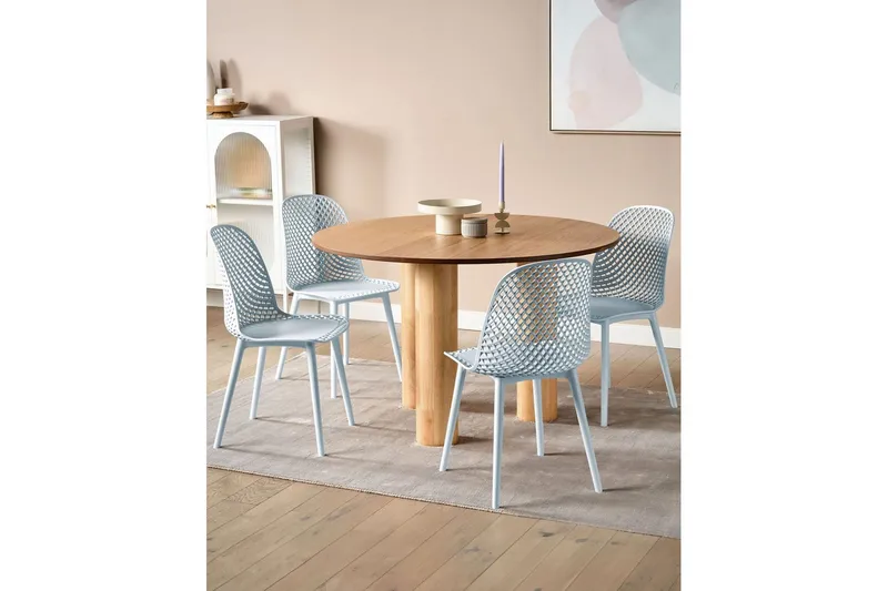 Sett med 4 spisestoler Emory - Blå - Møbler - Stoler - Spisestuestoler & kjøkkenstoler