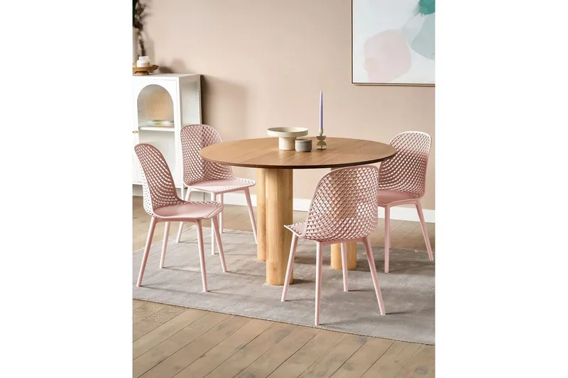 Sett med 4 spisestoler Emory - Rosa - Møbler - Stoler - Spisestuestoler & kjøkkenstoler