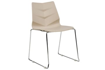 Sett med 4 spisestoler Hartley - Beige, Sølv - Møbler - Stoler - Spisestuestoler & kjøkkenstoler
