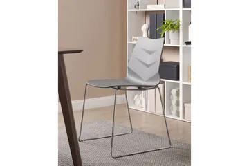 Sett med 4 spisestoler Hartley - Mørk grå, sølv - Møbler - Stoler - Spisestuestoler & kjøkkenstoler