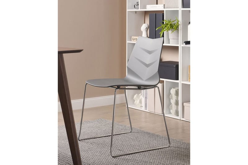 Sett med 4 spisestoler Hartley - Mørk grå, sølv - Møbler - Stoler - Spisestuestoler & kjøkkenstoler