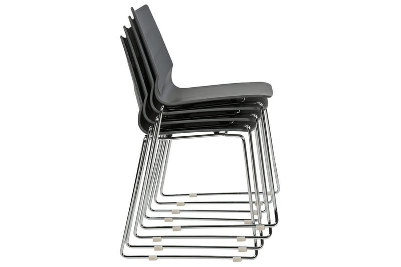 Sett med 4 spisestoler Hartley - Mørk grå, sølv - Møbler - Stoler - Spisestuestoler & kjøkkenstoler