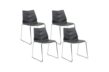 Sett med 4 spisestoler Hartley - Mørk grå, sølv - Møbler - Stoler - Spisestuestoler & kjøkkenstoler