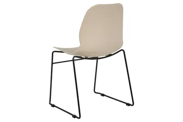 Sett med 4 spisestoler Panora - Beige, svart - Møbler - Stoler - Spisestuestoler & kjøkkenstoler