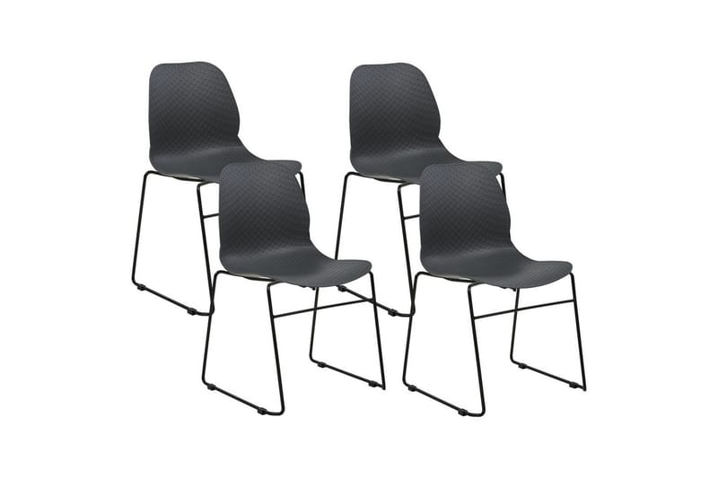 Sett med 4 spisestoler Panora, Grå