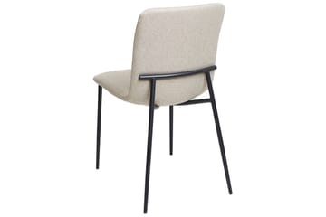 Sett med 4 spisestuestoler Glendive - Beige, svart - Møbler - Stoler - Spisestuestoler & kjøkkenstoler